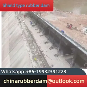 Inflatable Flood Control Dam, Water and Gas Diversion Shield Dam Construction, Overall Slope Rubber Dam Factory thumbnail-1