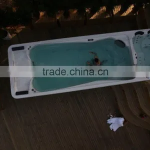 High Quality Hot Sale Balboa Control System Freestanding Acrylic Large Whirlpool Outdoor Swimming Pool Massage Used Swim Spa thumbnail-2