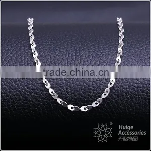 Hot Selling Simple Design Fashion Jewelry Rhodium Plated Cheap Short Cable Chain Necklace thumbnail-1