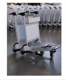 Aluminum Alloy or Stainless Steel Airport Hand Push Transport Luggage Baggage Trolley Manufacturer With Brake thumbnail-2