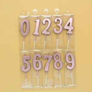Multi-color Gold Number Candles 0-9, Wholesale Cake Decor for Birthday & Theme Parties thumbnail-3