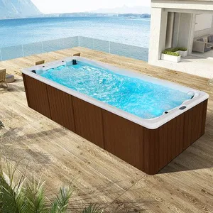 Outdoor Infinity Pool; Outdoor Villa Homestay Family Surfing Finished Pool Smart Constant Temperature Acrylic Pool. thumbnail-3