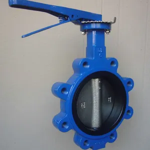 PN16 DN50 Ductile Cast Iron Stainless Steel Seat Water Wafer Lug Type Double Flange Butterfly Valve thumbnail-4