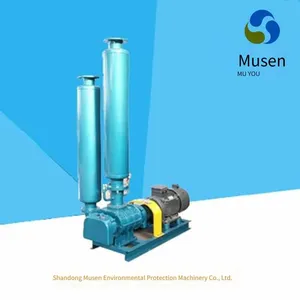 Roots Blower With Branded Pure Copper Motor, Made of Cast Steel, for Sewage Treatment Aeration and Aquaculture Oxygenation thumbnail-2