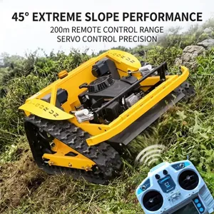 Vigorun VTLM600 Rc Brush Cutter, Low Energy Consumption Crawler Remote Control Lawn Mower for Residential Green Spaces thumbnail-2
