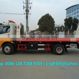 KPT C390 Wrecker Tow Truck 140HP, One Drive Two Flatbed Wrecker Truck With 5.6m Tablet thumbnail-2