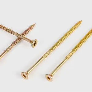 Chipboard Screws for Furniture Assembly Yellow Zinc Plated Pozi Drive High Torque Full Sizes Available thumbnail-5