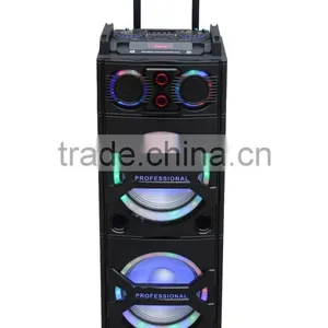 2016 USB LED Active Trolley Outdoor DJ Professional Subwoofer Portable Wireless Bluetooth Speaker thumbnail-3