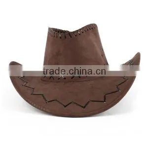 Fashionable Brown Leather Cowboy Hat/Wholesale Cowboy Hats thumbnail-5