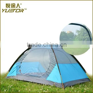 Waterproof Double Layer 2, 3, 4 Person 3 Season Aluminum Rod Double Skylight Outdoor Camping Tent thumbnail-5