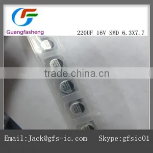 (hot Sale)220UF 16V SMD 6.3X7.7 thumbnail-1