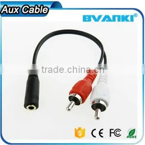 2016 New Premium 3.5mm AUX Audio Cable Female to 2-RCA Male Plugs AV Audio Video AUX Cable Online Shopping India Supplier's Choice thumbnail-1