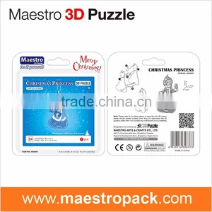 7PCS New Year Ornament 3d Puzzle Christmas Princess thumbnail-3