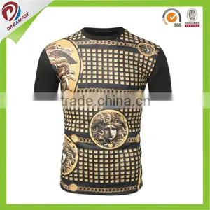 2015 Wholesale 100% Polyester Cheap Plain Custom T-shirt Men thumbnail-3