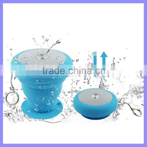 Outdoor Mini Shockprrof Waterproof Speakers Flexable Bluetooth Bathe Mushroom Cloud Speaker With Kaychain thumbnail-1