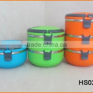 HS029 Plastic And Stainless Steel Combination Lunch Box thumbnail-3