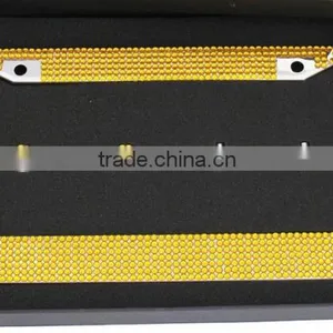 2016 Gold Bling Crystal License Plate Frames thumbnail-4