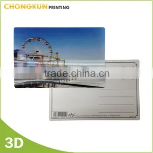 Gold Supplier Custom Made Souvenir Gifts Plastic Printing 3D Lenticular Postcard thumbnail-6