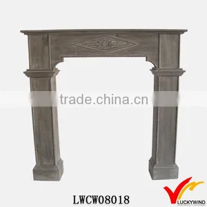 Distressed Hand Carved Decorative Wood Mantels thumbnail-1