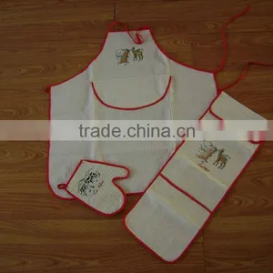 Waffle Apron Set in 100%cotton thumbnail-1