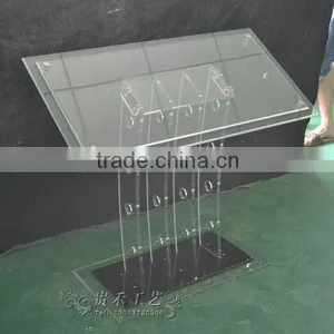 Digital Signage Stand, Adjustable Height Acrylic Display Stand thumbnail-4