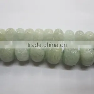 Natural Aquamarine Roundel Bead Mineral Gemstone for Jewelry Making thumbnail-1
