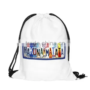 China Supplier Hot Sale Custom 3D Print Cheap Small Drawstring Bag thumbnail-3