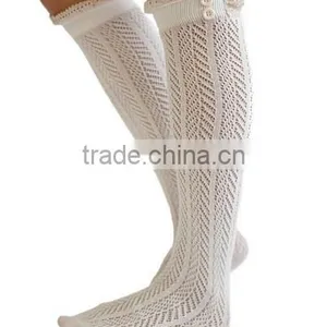 Black Friday Color Button Down Leg Warmers Lace Boot Cuff Socks Legwarmers Womens Knit Leggings at Stock thumbnail-5