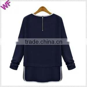 Sexy Hot! High Quality 2015 Blouses Women Long Sleeve Sexy T Shirt Dress Blue Gray Blouse Shirts Female Blouse thumbnail-6