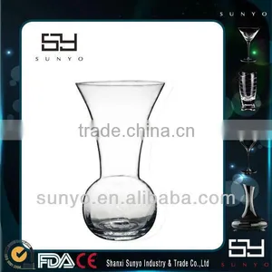 Unique Design Handmade Clear Glass Vase With Round Bottom thumbnail-1