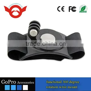360 Degree Rotation Wrist Strap Band Mount for Go Pro Hero4 Session Gopros 4 3+ 3 SJ4000 SJ5000 Xiaomi yi Accessories thumbnail-1