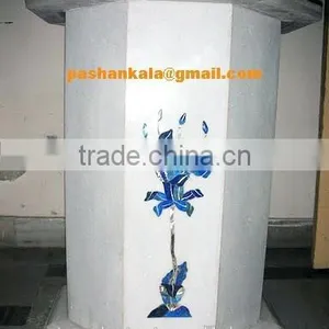 Stone Table Base, Stone Dining Table Base, Stone Inlay Table Base thumbnail-1