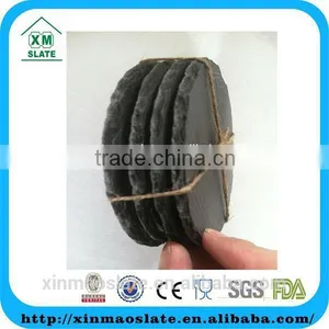 [factory Direct] 15x15cm Natural Edge Round Slate Coaster Item BD-1515CD2A thumbnail-1