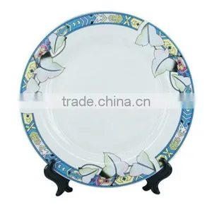 8'' Plate With Flower Trim Sublimation Blank Ceramic Plate -made in China thumbnail-1
