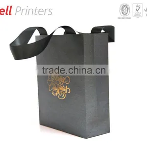 Beautiful Gold Stamped Christmas Paper Bag From India thumbnail-1