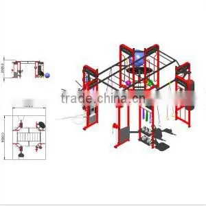 Commercial Crossfit Gym Equipment /Multi Synergy 360 Gym Fitness/ Group Training Fitness Equipment/multi Jungle 8 Stacks(S-1001) thumbnail-2