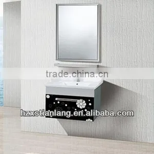 Small Cheap Wall Mounted #304 Stainless Steel Bath Cabinet With Mirror thumbnail-1
