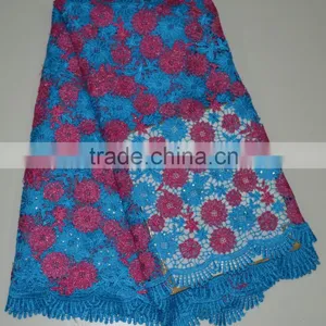 Fashion Party Lace Embrodiery Nigeria Lace Nigeria Lace Fabric Guiopure Lace Fabric thumbnail-1
