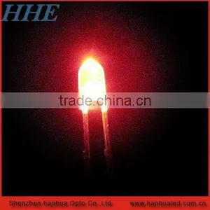 3mm Red Led Diodes Transparent Round Led 30 Degrees thumbnail-1