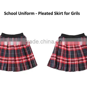 School Uniform Design Kids Cardigan Pleated Skirt Girls School Uniform Set thumbnail-5