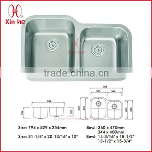 304 Stainless Steel Kitchen Undermount Sink thumbnail-1