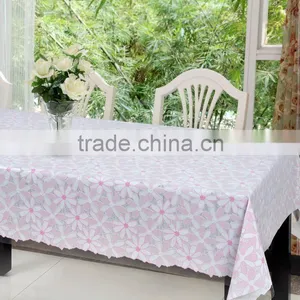 PVC Lace Table Cloth Quality Vinyl Tablecloth thumbnail-1