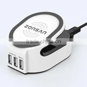 Unique Design Mobile 3in1 Usb Charger, Qc2.0 Charger, qi Wireless Charger thumbnail-1