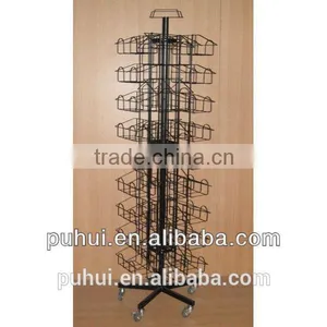 Four Sides Floor Spinning Tissue Display Stand With More Capability thumbnail-1