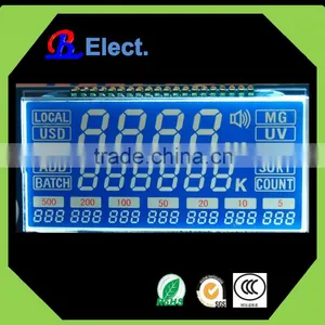 Transparent Negative Character Flexible White Symbol Segement Character Money-counting Machine COG Lcd Display,counter Display thumbnail-1