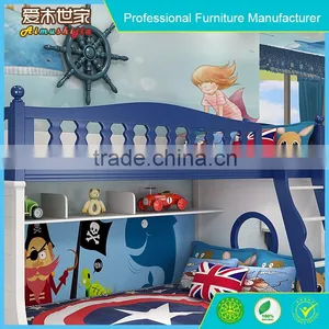 Popular Pull Dow Children Bunk Bed With Queen Size thumbnail-3