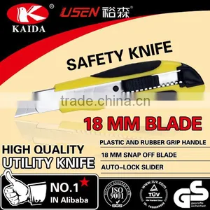 Stationery 9mm Snap Off Blade Plastic With Rubber Grip Handle Utility Knife thumbnail-6