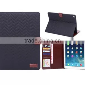 Fashion Luxury Grid Soft Leather Case For IPad Air 2 thumbnail-2
