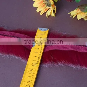 Natural Colored Fox Fur Strips / Blue Fox Trimming For Hoods And Collars thumbnail-5