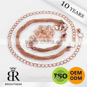 Fancy Gold Metal Chain Belt Models Brightness F1-80150 thumbnail-1